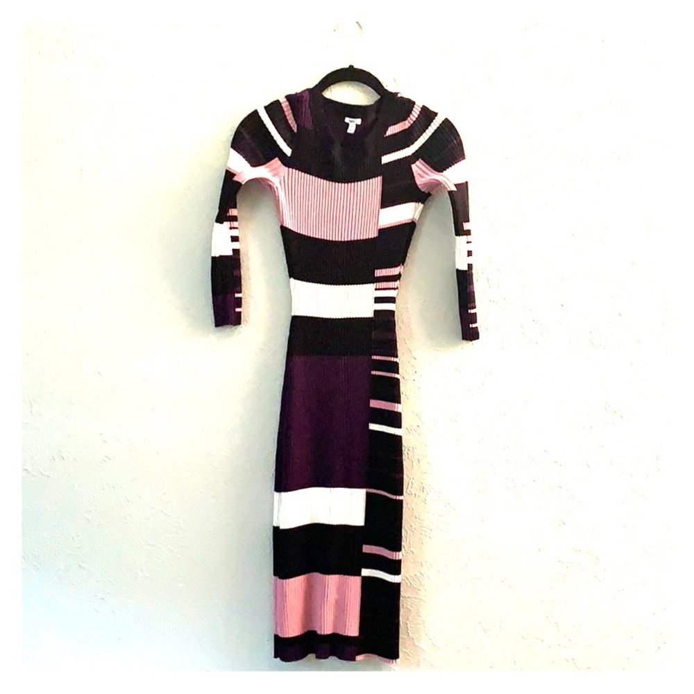 Bar III Midi Colorblock Sweaterdress